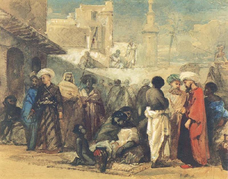 William James Muller The Cairo Slave Market china oil painting image